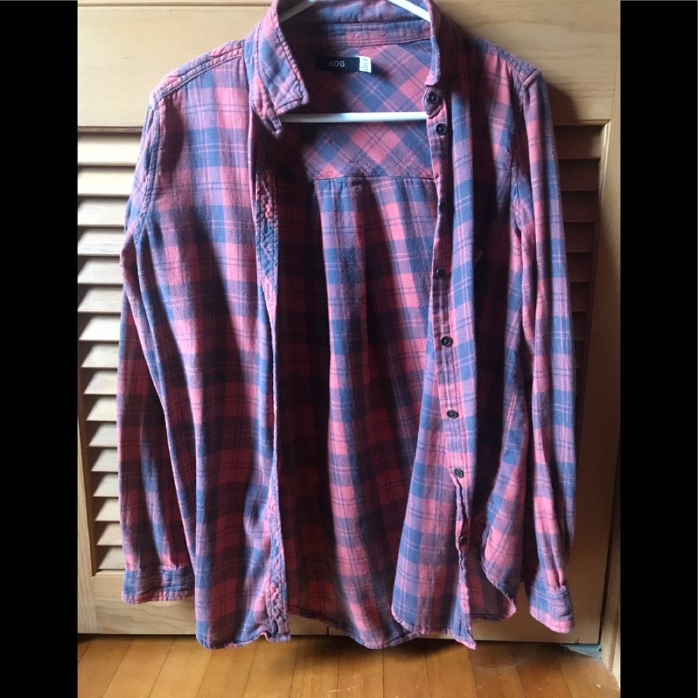 BDG Faded Red Vintage Flannel Medium